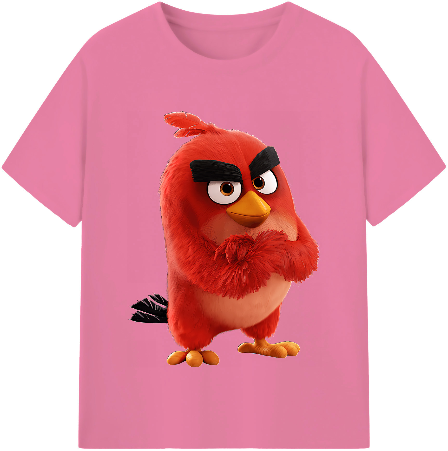 （画像用） Angry Birds アングリーバード 綿100％半袖Tシャツ（フロントプリント）